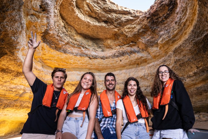 a group of people posing for the camera